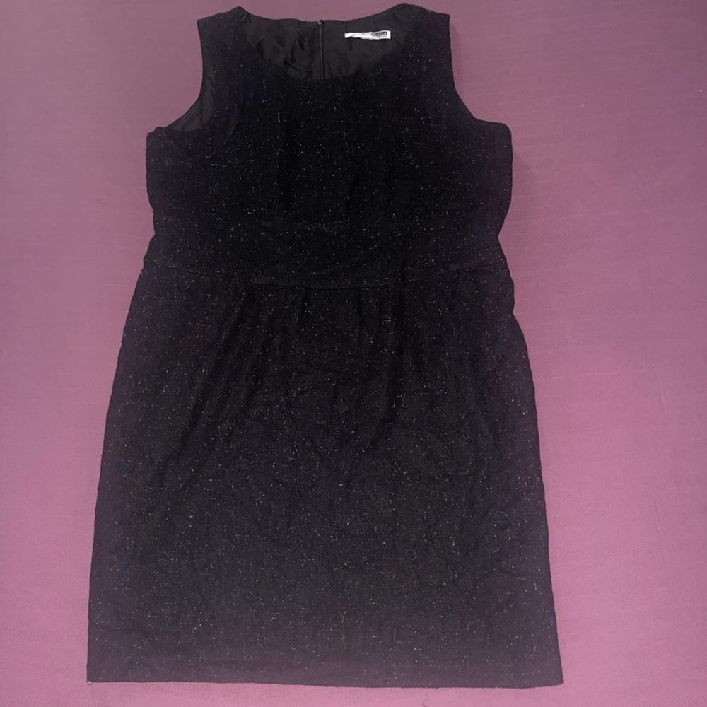 Necessary Objects Black Tweed Sheath Dress Black US 20
